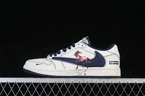 All categories Air Jordan Jordan series basketball shoes Air Jordan 1 Low High-end customized low-top sneakers Air Jordan 1 Low AJ1 Joe 1 Year of the Horse joint high-end customized low-top retro basketball shoes FF2026-001